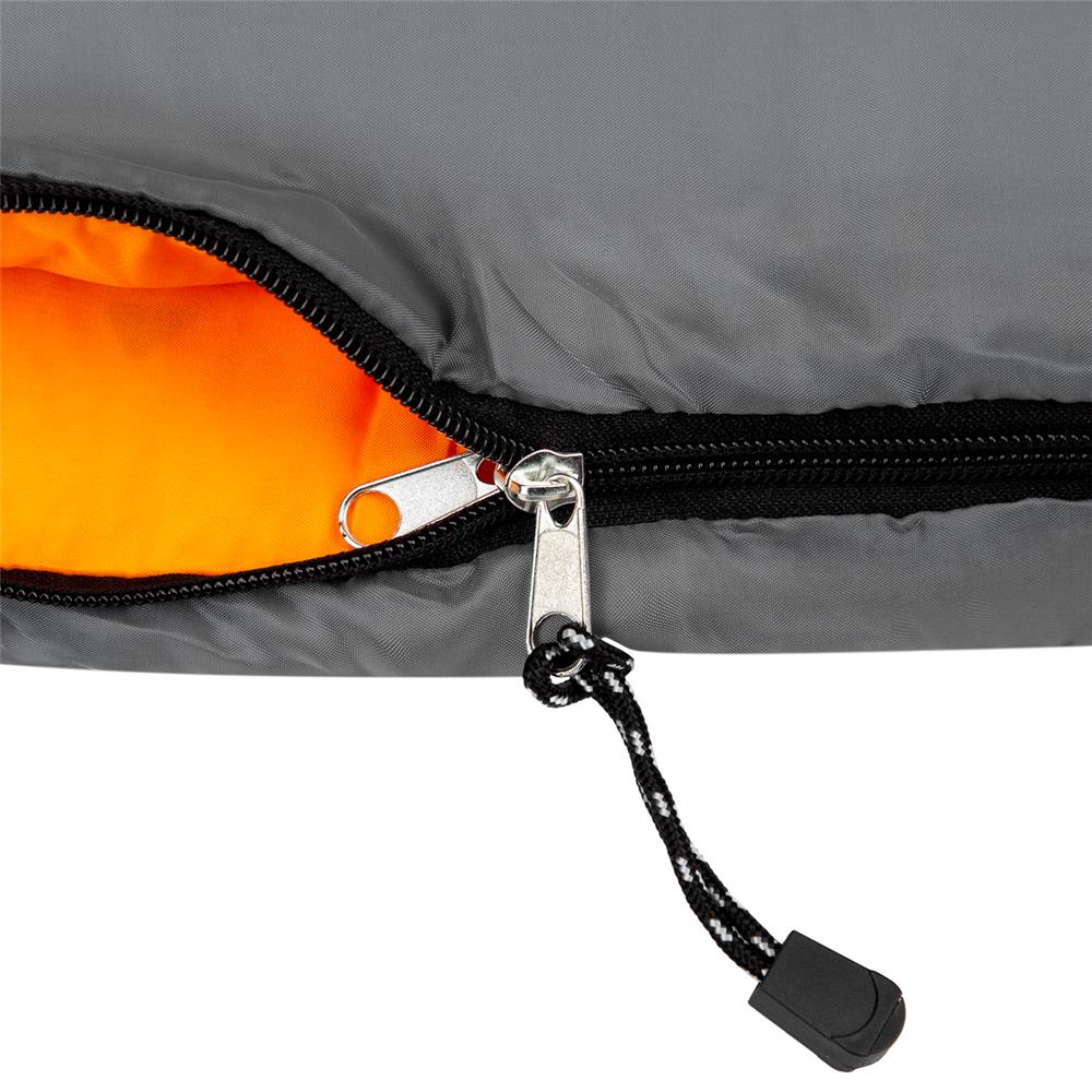 NILS CAMP Schlafsack Größe L Grau-Orange - Mumienschlafsack für Outdoor, Trekking & Camping