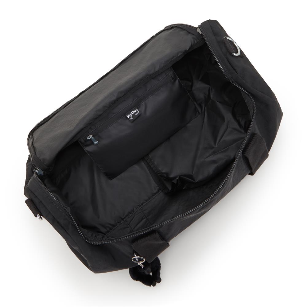 Kipling ARGUS S, Kleine Reisetasche, Black Noir (schwarz), 35L, Seesack mit Schuhfach