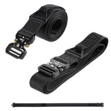 NILS CAMP Taktischer Gürtel 125 cm Schwarz Cobra Schnalle Oxford Gewebe