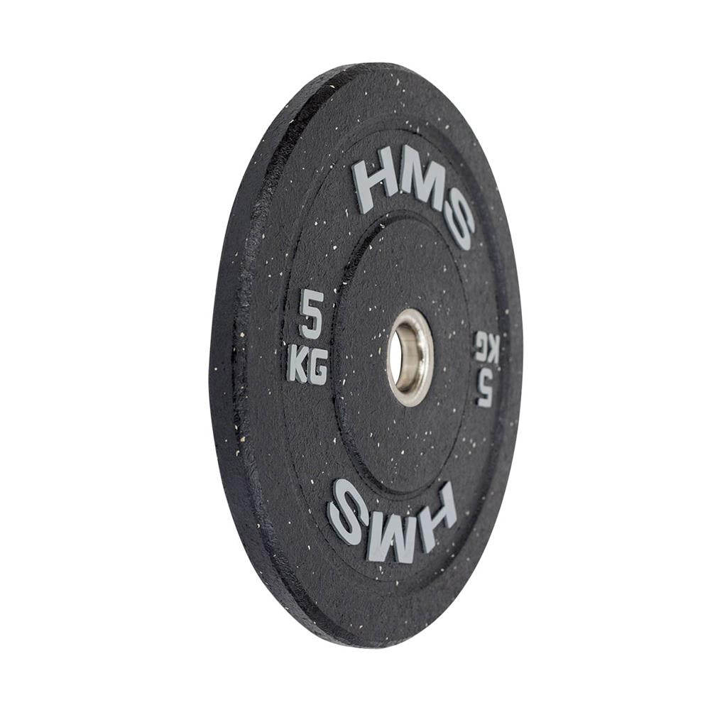 Hantelscheibe 5 kg Gummiert 50 mm Bumper Plate | HMS HTBR05