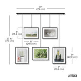 Umbra Exhibit Foto Collage Bilderrahmen, für 5 Fotos (2x 10x15cm und 3x 13x18cm), in Schwarz