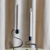 Bloomingville Ponza LED-Kerze 2er Set 24,5 cm natur - LED Stabkerzen mit 3D Flamme & Timer
