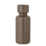 Bloomingville Ibro Vase, Grün, Steingut, 9x24 cm, gerade Form, dänisches Design