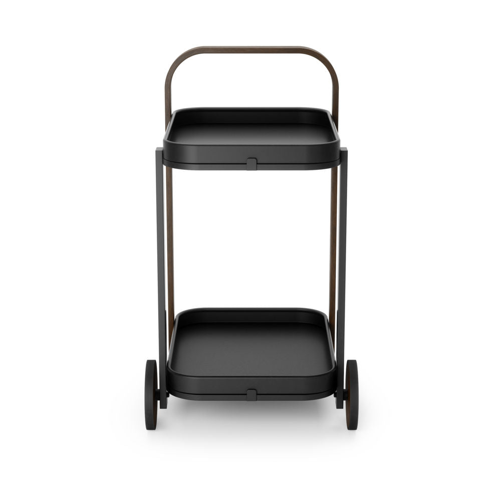 Umbra Bellwood Barwagen, Aufbewahrungswagen, Servierwagen in Schwarz/Walnuss