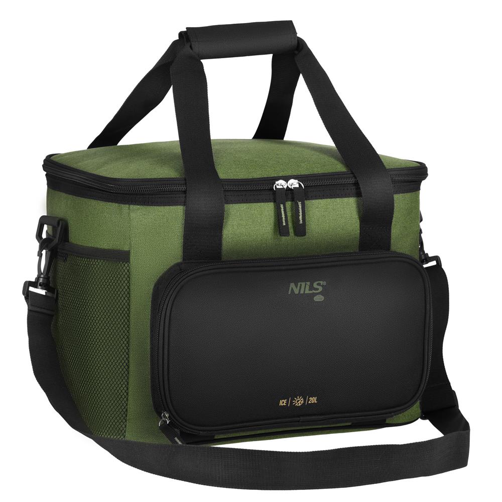 NILS CAMP Kühltasche 20L in Grün - kompakte Thermotasche für Picknick, Camping & Alltag