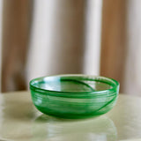 Bloomingville Amelie Dekoschale grün Glas Marmoroptik 21,5 cm