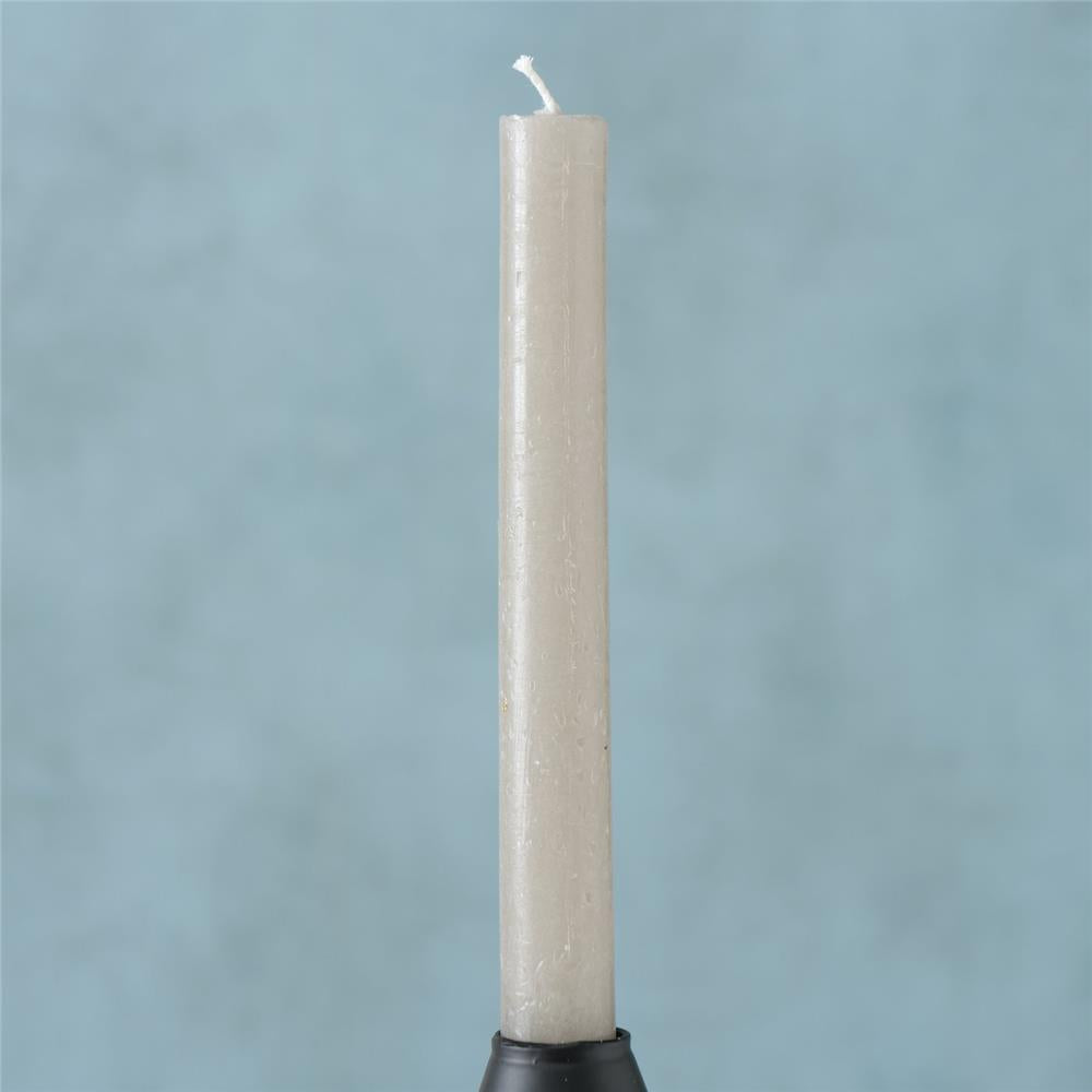 BOLTZE Stabkerze Melia hellgrau 4 Stück 20cm Kerzen Wachskerzen Leuchterkerzen Tafelkerzen