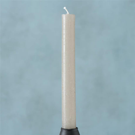 BOLTZE Stabkerze Melia hellgrau 4 Stück 20cm Kerzen Wachskerzen Leuchterkerzen Tafelkerzen