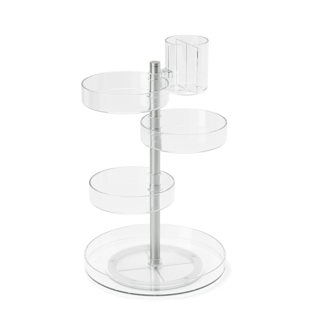 Umbra Pirouette Kosmetik-Organizer Drehbar Transparent Kunststoff 23 x 23 x 35 cm