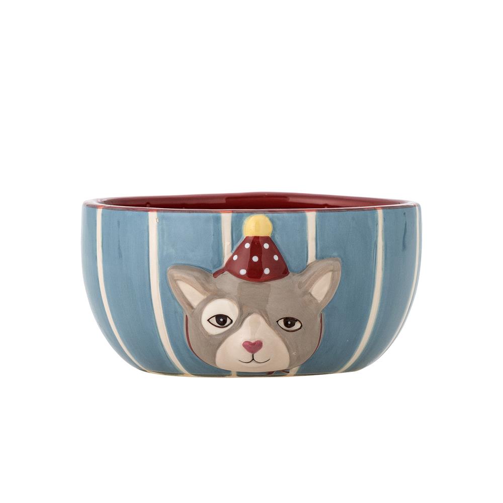 Bloomingville MINI Party Geschirr Set 3-teilig bunt - Kinder Geschirr mit Katzenmotiv für Tisch & Küche