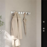 Umbra Flip Wandgarderobe, Garderobenleiste in Weiß, mit 8 beweglichen Haken in Silber