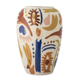 Bloomingville Horus Vase Bunt Steingut D22xH32 cm – dekorative Motivvase