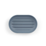 Umbra Touch Seifenschale, ovale Seifenablage mit Soft Touch Finish, in Schieferblau