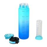 NILS CAMP Trinkflasche Tritan 950 ml blau mit Fruchteinsatz für Sport Outdoor