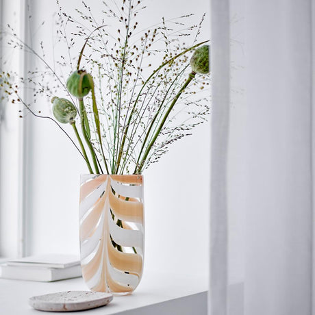 Bloomingville Taven Vase aus Glas in Orange – dekorative Vase für Wohnzimmer