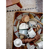 Bloomingville Bea Millchkännchen, Natur, 250ml, Steingut, mit Blumenmotiv, dänisches Design