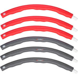 Hula Hoop Reifen 100 cm mit Massagenoppen zum Abnehmen Rot/Grau | HMS HHP002