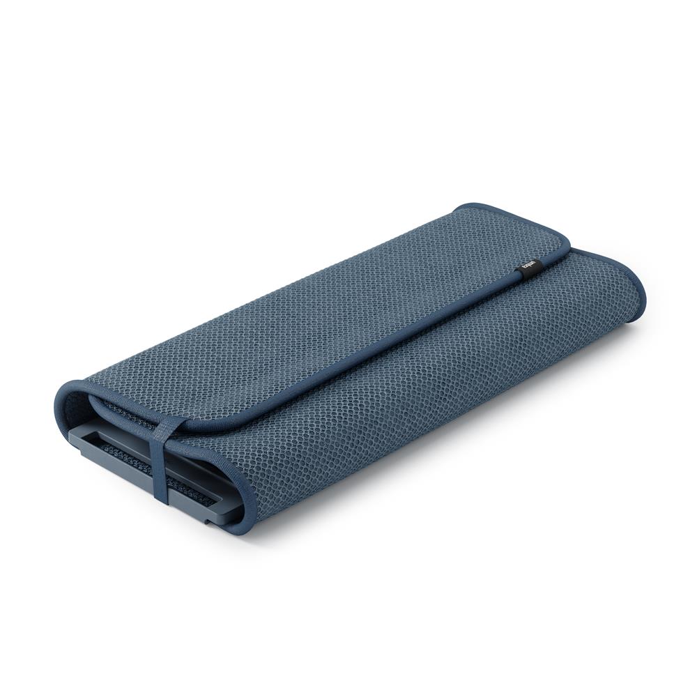 Umbra Udry Geschirr Abtropfgestell und Mikrofaser Abtropfmatte, Faltbar, Platzsparend, 61 x 45 cm, in Schieferblau