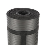 Yogamatte 183 x 61 x 1,5 cm Fitnessmatte Schwarz Gymnastikmatte rutschfest | HMS YM04