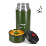 NILS CAMP Thermobehälter 1L Edelstahl grün Lunchbox für Essen warm kalt