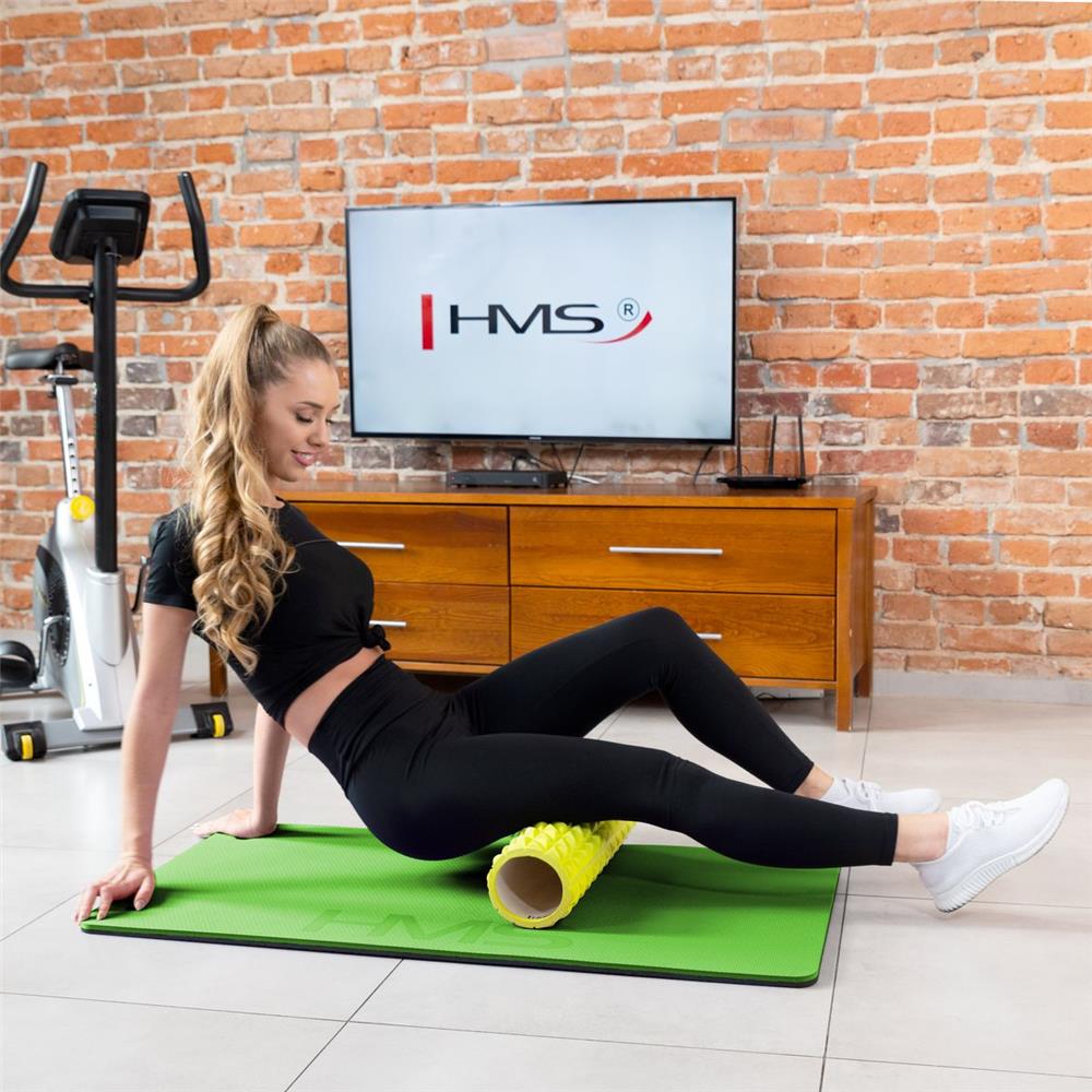 Fitnessmatte 110x55 cm 15 mm Grün/Schwarz | HMS Premium MFK01
