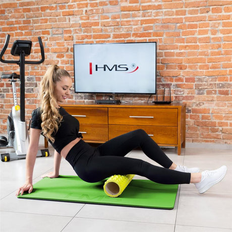 Fitnessmatte 110x55 cm 15 mm Grün/Schwarz | HMS Premium MFK01