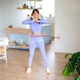 Hula Hoop Reifen mit Gewicht und Massagefunktion verstellbar Rosa | HMS HHW02