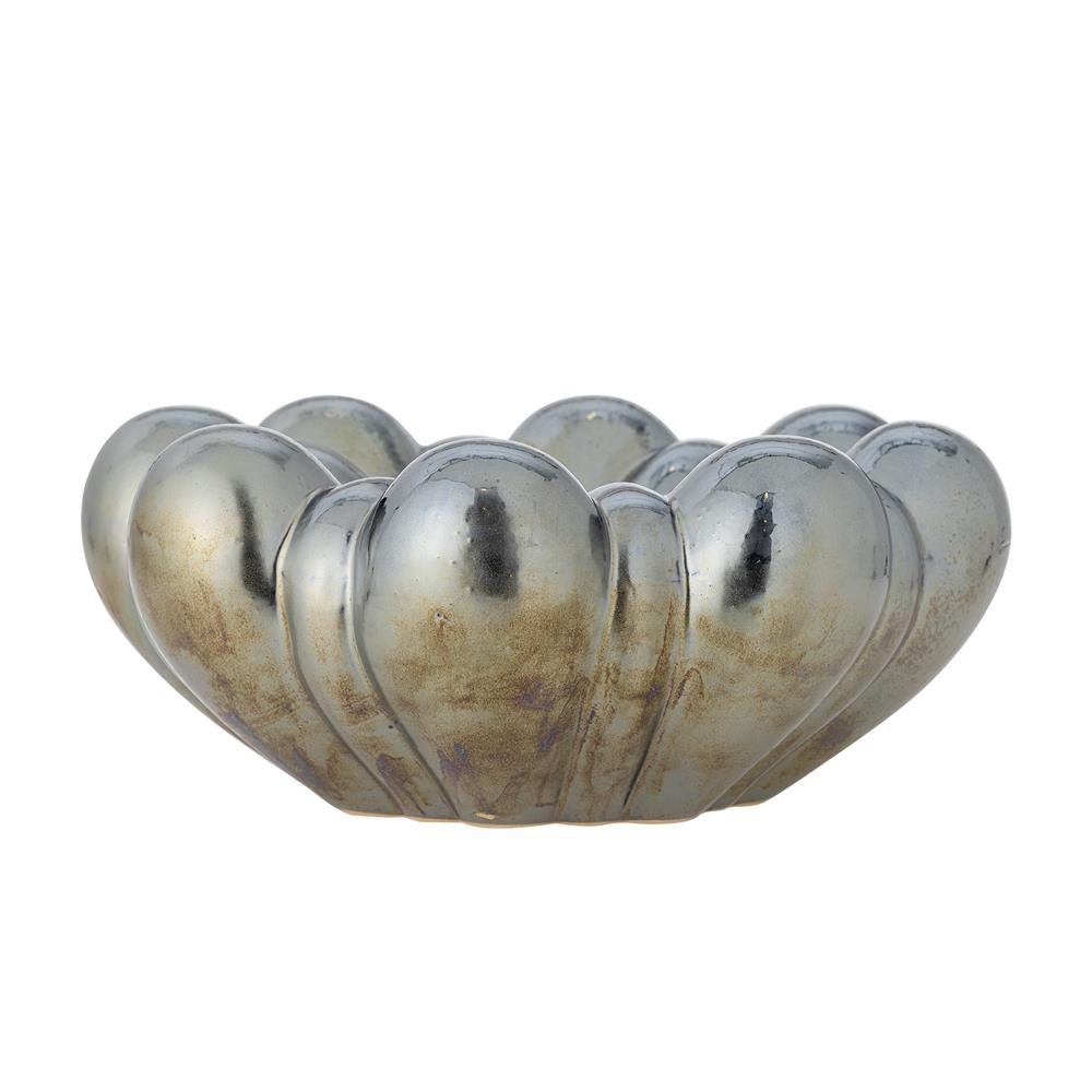 Bloomingville Sheeran Schale Silber Steingut 31cm Dekoschale