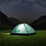 NILS CAMP Nightfall Zelt für 2 Personen in Hellblau - leichtes Campingzelt für Trekking, Berge & Outdoor