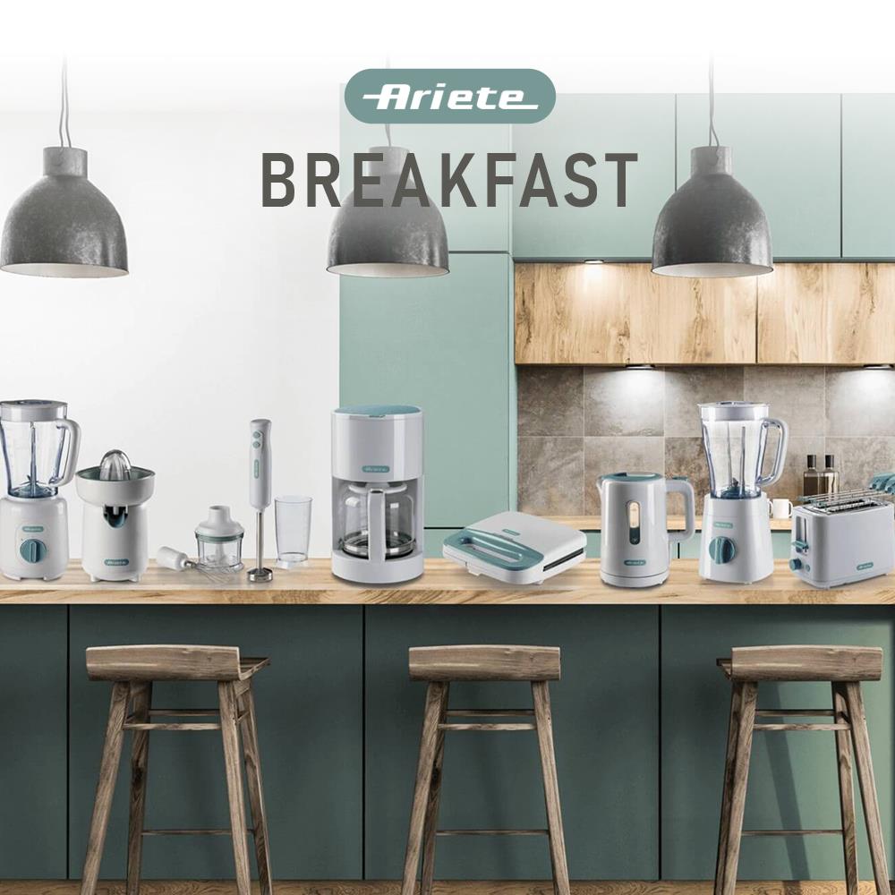 Ariete Breakfast Filterkaffeemaschine, Weiß, 12 Tassen Kaffeemaschine, Klassisches Design