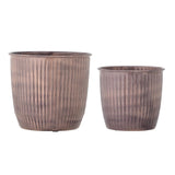 Bloomingville Kenzie Blumentopf aus Metall in Rose – 2er Set Pflanzentöpfe für Wohnzimmer