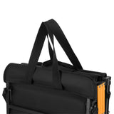 NILS CAMP Bollerwagen faltbar 100L in Schwarz Orange - kompakter Campingwagen für Strand & Outdoor