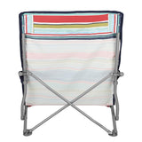 NILS Strandstuhl Blau-Rot gestreift- bequemer klappbarer Campingstuhl für Garten, Strand & Outdoor