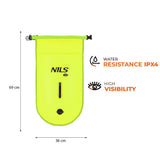 NILS CAMP Schwimmboje 3-in-1 Dry Bag 28L gelb Rucksack für Outdoor Wasser Sport