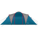 NILS CAMP Highland IV Zelt für 4 Personen Blau-Grau - großes Familienzelt mit Vorraum für Camping & Outdoor
