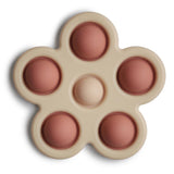 Mushie Sensorik-Spielzeug Blume, Rose, aus Silikon, BPA-frei