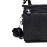 Kipling NEW ELDORADO, kleine Umhängetasche, Black Noir (schwarz), kompakte Crossbody Tasche