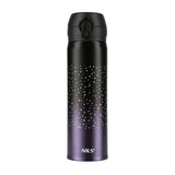 NILS Thermobecher 500 ml Edelstahl violett auslaufsicher für Camping Reisen Alltag