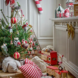 Bloomingville Bertie Weihnachtsanhänger Rot Birkenholz 6er Set Trommeln