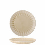 Bloomingville Latina Teller, Natur, 20 cm, Steingut, dänisches Design