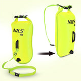 NILS CAMP Schwimmboje 3-in-1 Dry Bag 28L gelb Rucksack für Outdoor Wasser Sport