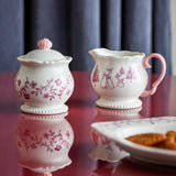 Bloomingville Wonderland Milchkännchen & Zuckerdose Rosa Steingut 2er Set