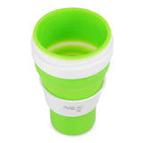 NILS CAMP faltbare Trinkflasche 475 ml Silikon hellgrün für Camping Outdoor Reisen