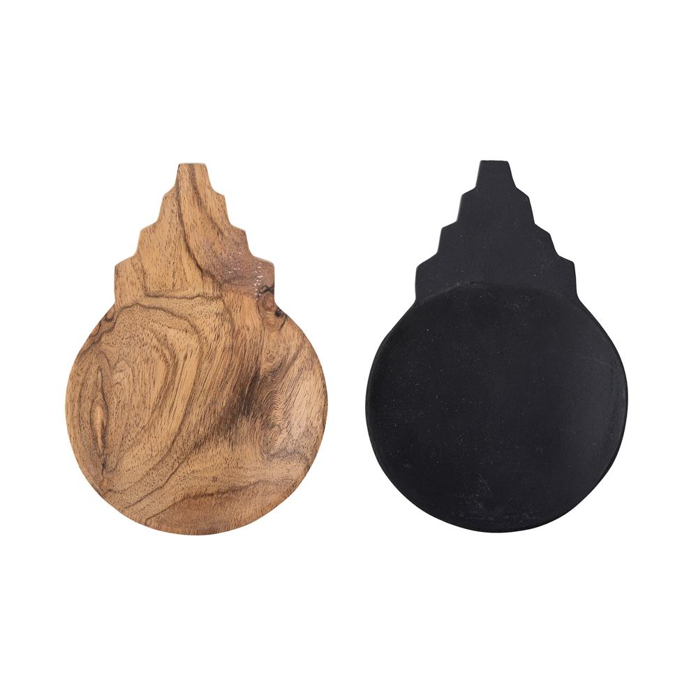 Bloomingville Tiara Schale natur aus Akazienholz – 2er Set Deko‑Schalen für Wohnzimmer & Tisch
