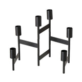 BOLTZE Kerzenleuchter Kalika in Schwarz, eleganter Kerzenleuchter aus Metall