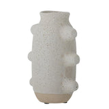 Bloomingville Birka Vase weiß L16 cm aus Keramik – dekorative Vase für Wohnzimmer & Tischdeko