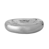 Bloomingville Shine Schale silber - Steingut Schale modern glänzend für Tischdeko & Wohnzimmer