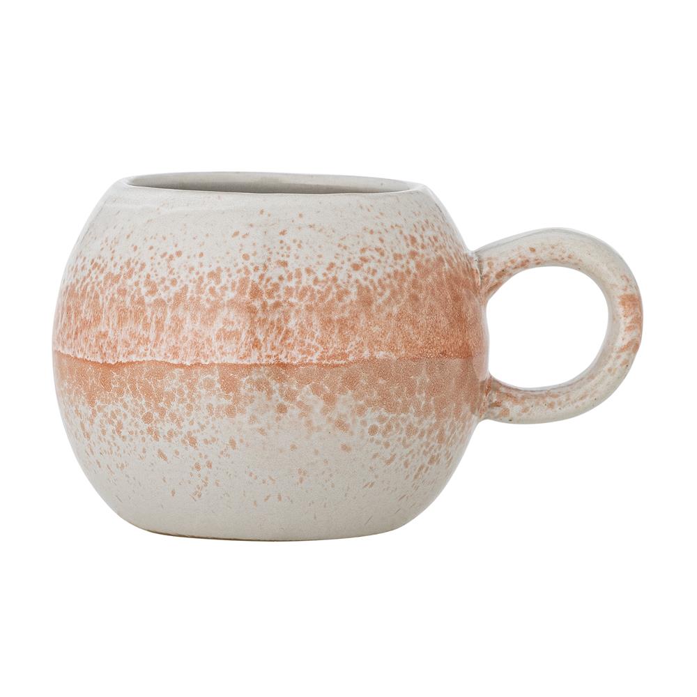 Bloomingville Paula Becher Orange Steingut 410ml großer Kaffeebecher