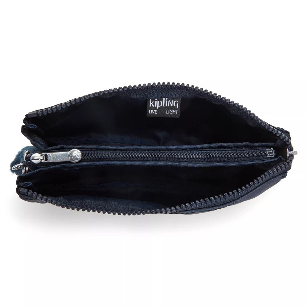 Kipling CREATIVITY XL, Clutch, Blue Bleu 2 (blau), große Kosmetiktasche mit Trageschlaufe