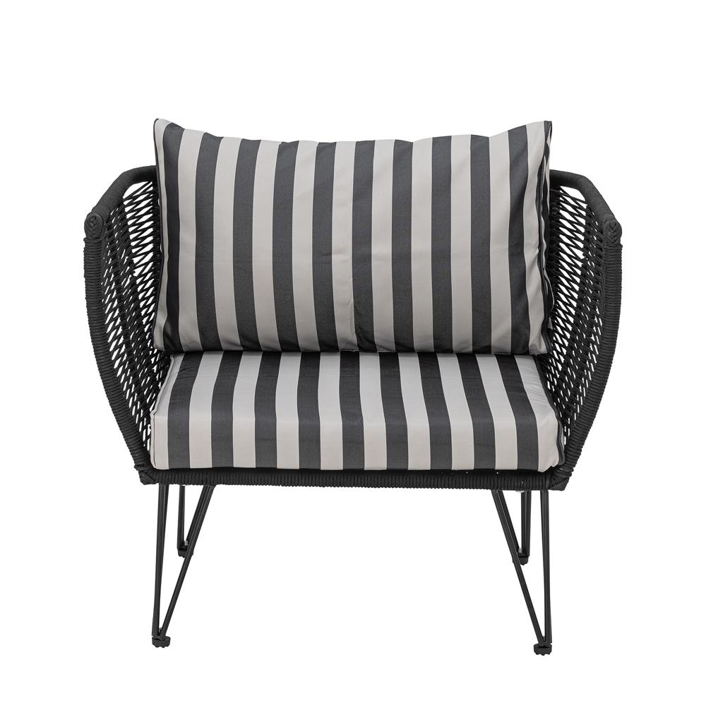 Bloomingville Mundo Kissenbezug (Keine Füllung), Schwarz, Polyester, L66xH9xW58/L75xH45xW9 cm, Set of 2